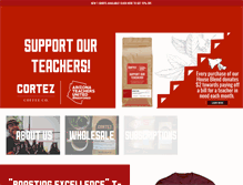 Tablet Screenshot of cortezcoffee.com